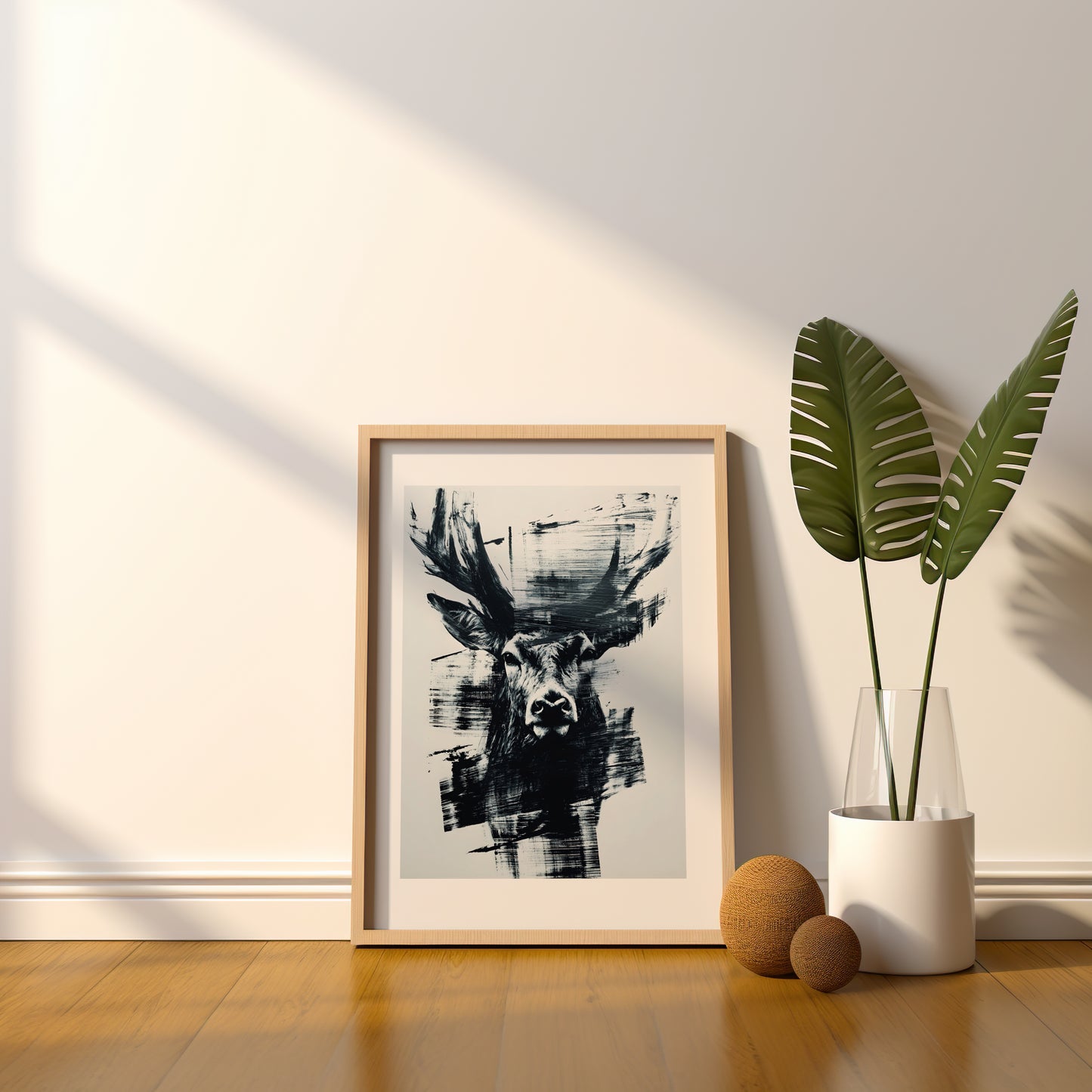 Tableau cerf - Abstrait - Art contemporain - Décoration moderne