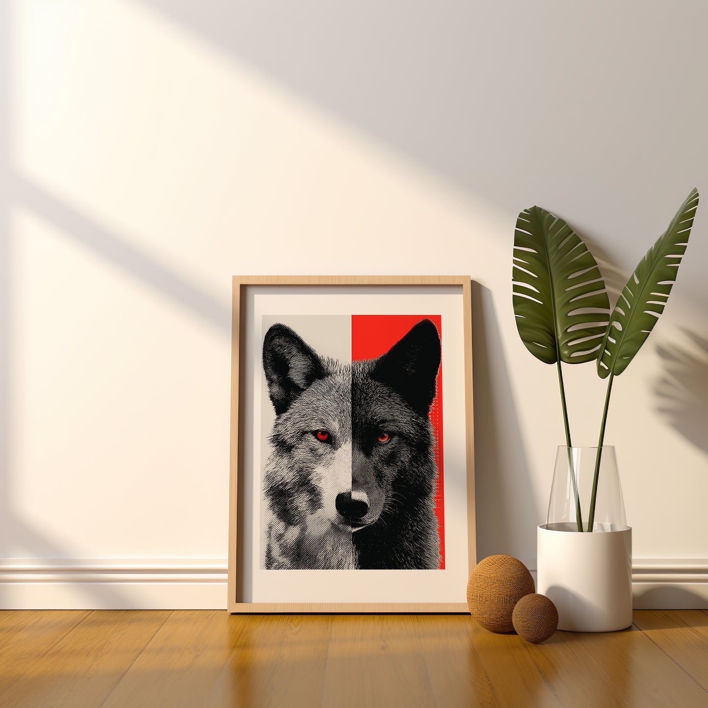 Tableau loup - Pop art - Contemporain - Décoration moderne