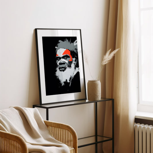 Tableau homme - Rouge et noir - Art contemporain - Décoration afrique