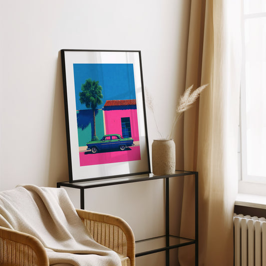 Tableau voiture vintage - Pop art - Cuba - Décoration salon moderne