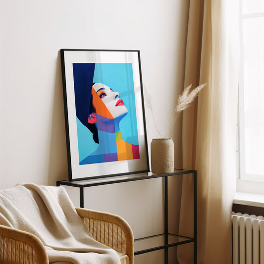 Tableau femme - Pop art - Coloré - Décoration moderne