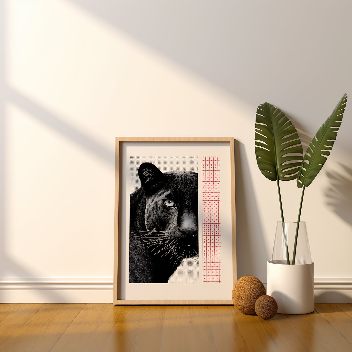 Tableau panthère noire - Décoration moderne