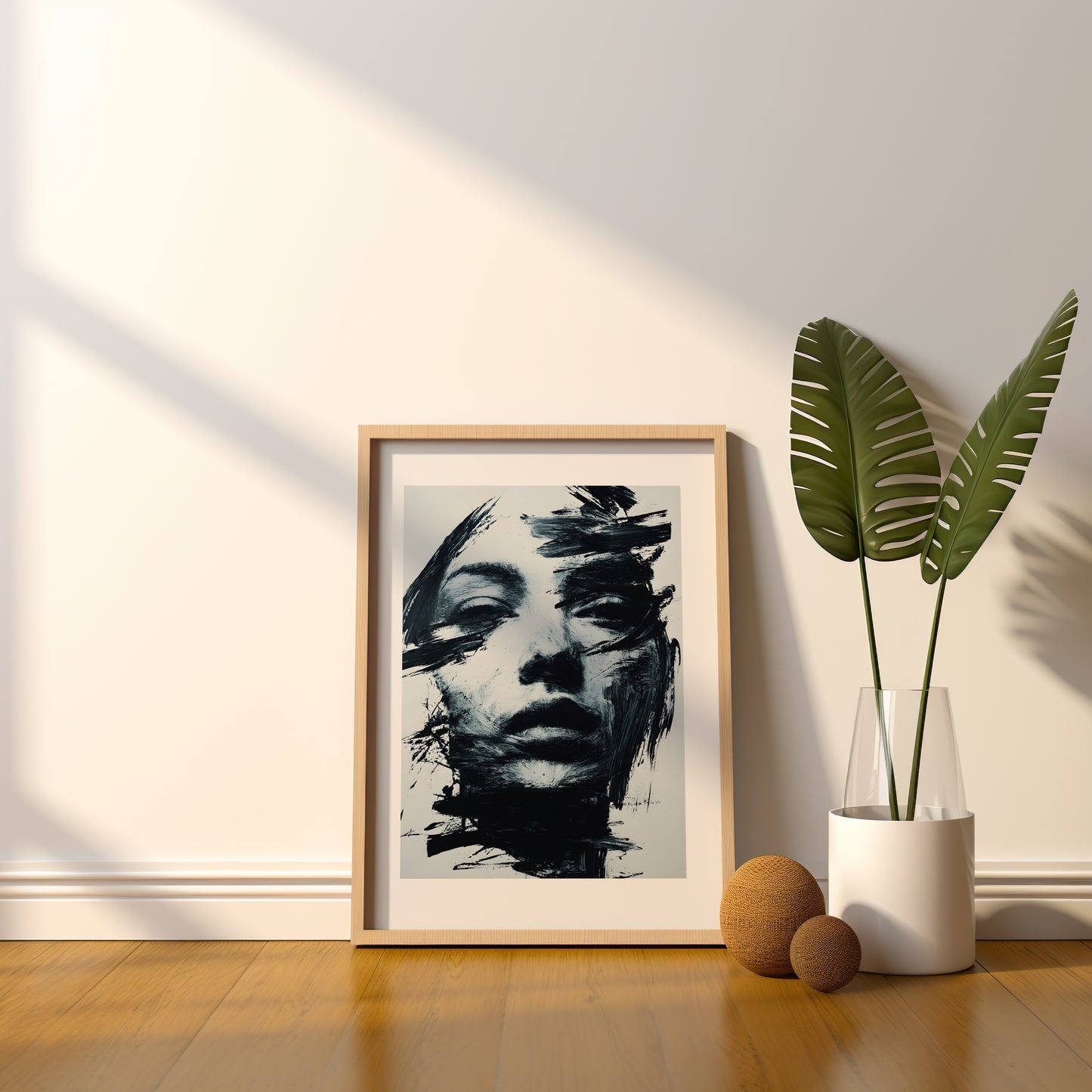 Tableau femme noir et blanc - Abstrait -  Art contemporain - Décoration moderne