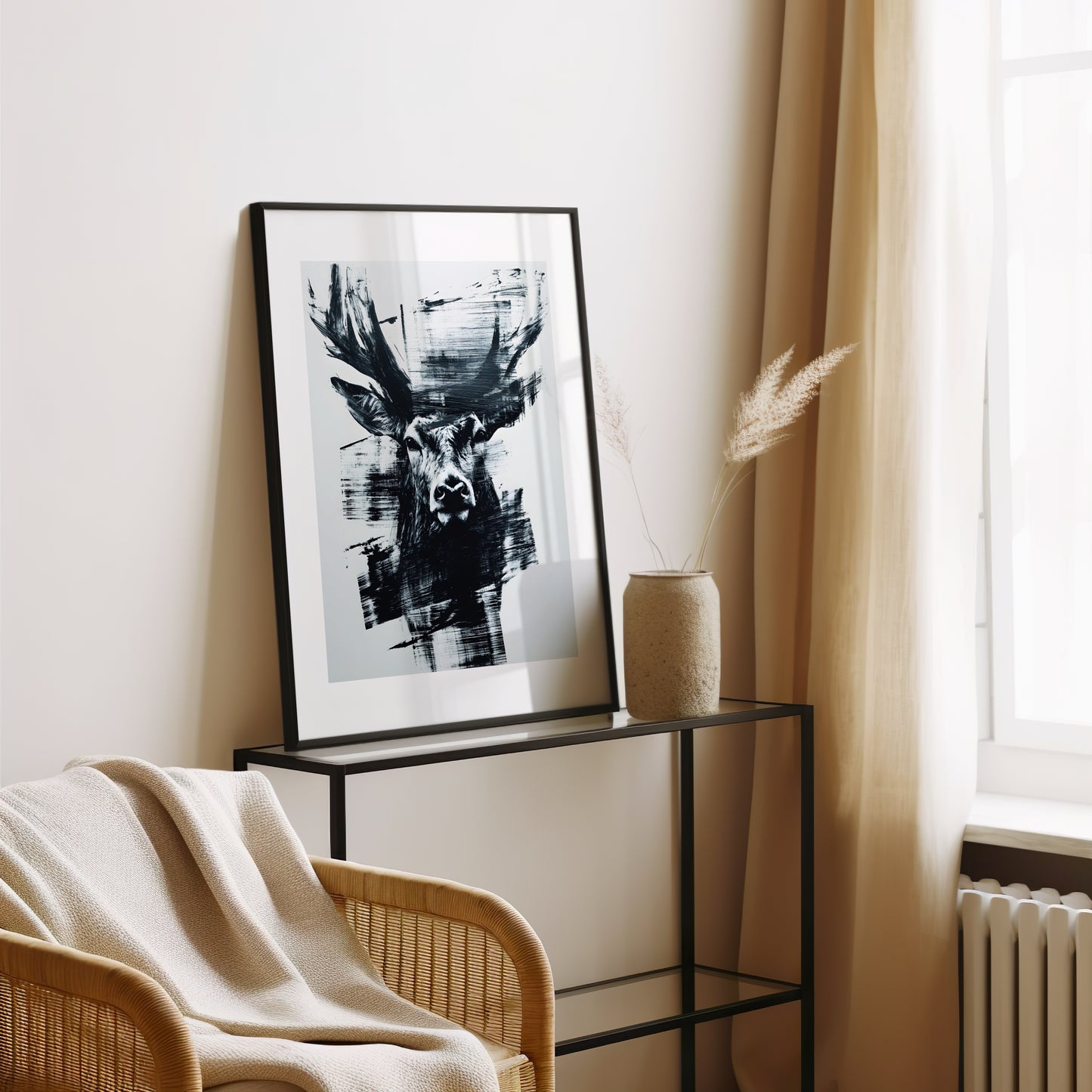 Tableau cerf - Abstrait -  Art contemporain - Décoration moderne