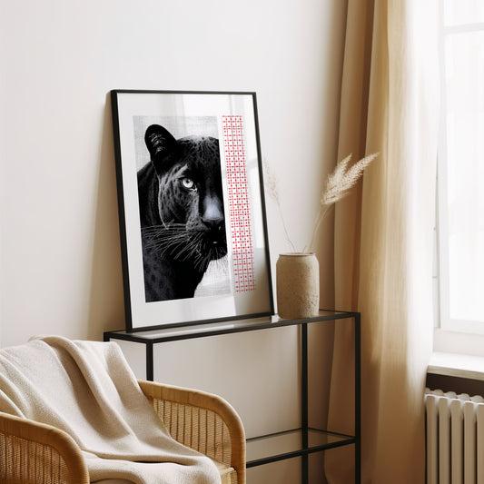 Tableau panthère noire - Décoration moderne
