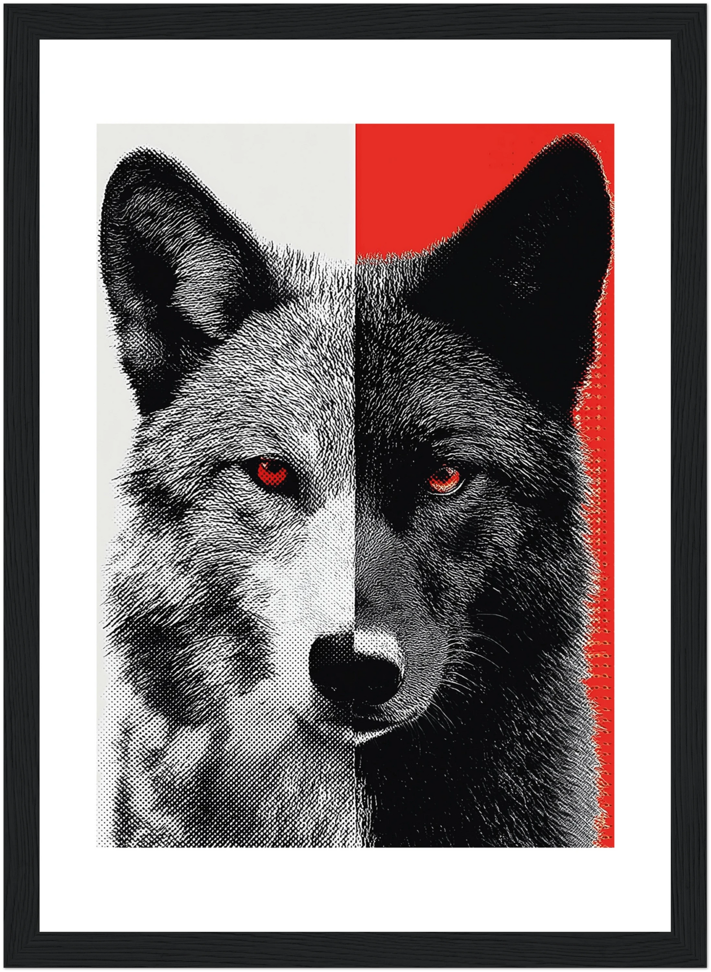 Tableau loup - Pop art - Contemporain - Décoration moderne