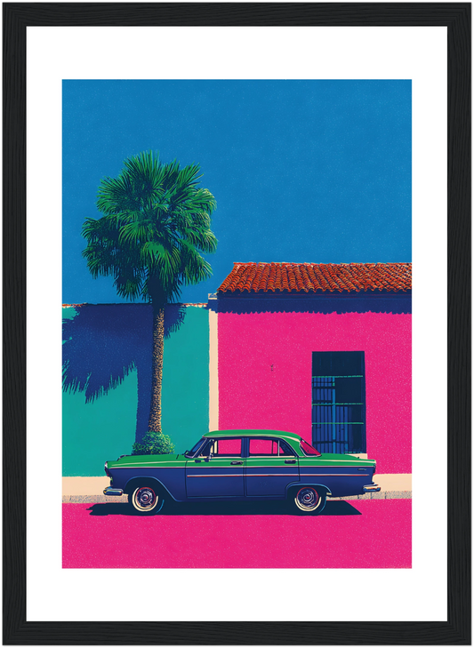 Tableau voiture vintage - Pop art - Cuba - Décoration salon moderne