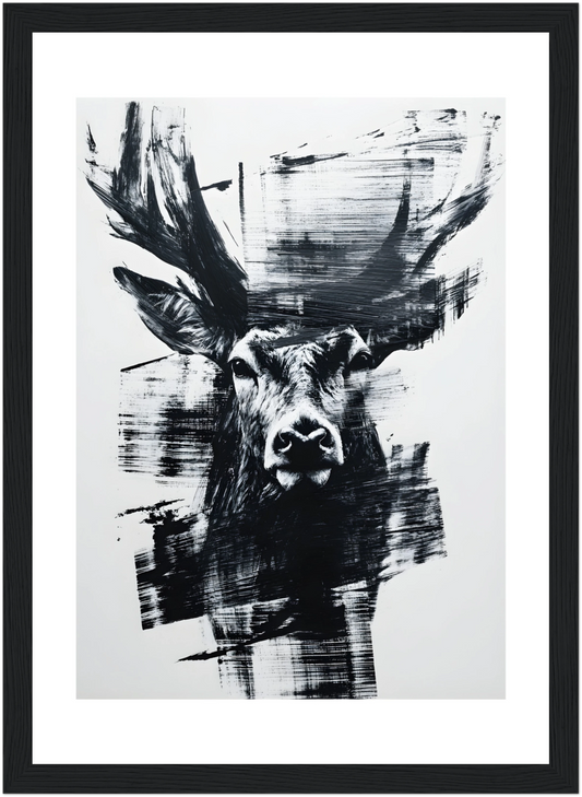 Tableau cerf - Abstrait -  Art contemporain - Décoration moderne