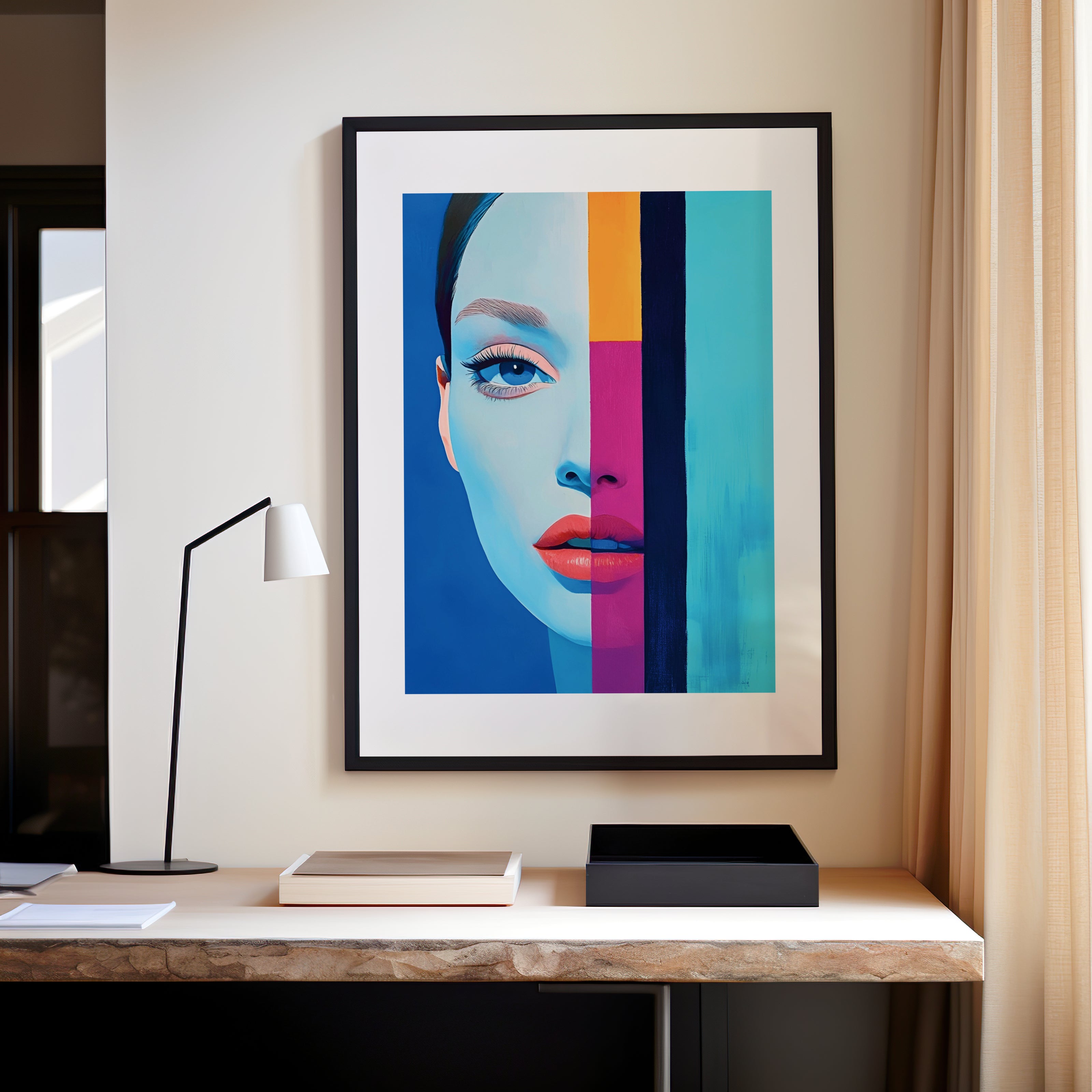 Tableau d'une femme sensuelle, abstrait