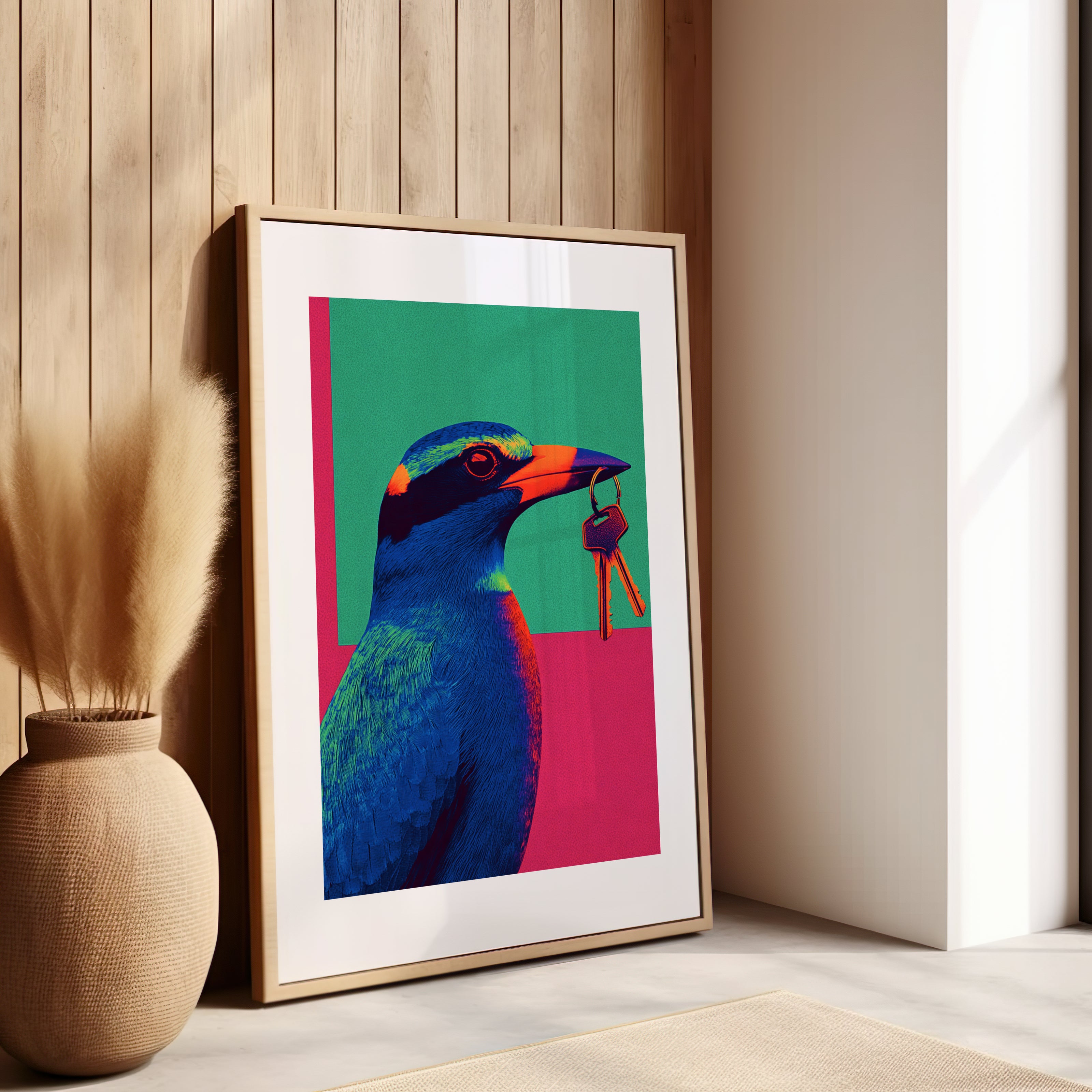 Cadre animal coloré, décoration moderne