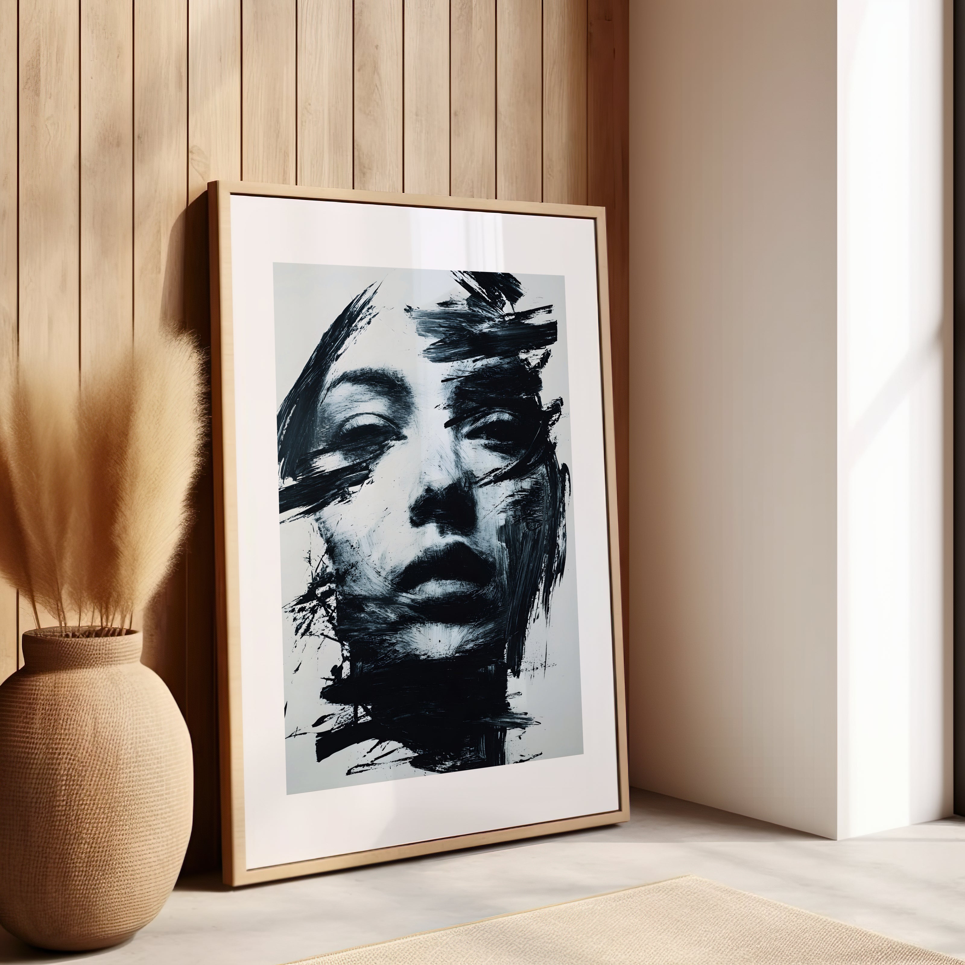 Tableau abstrait représentant une femme 